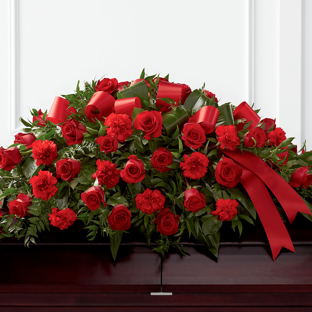 Tribute of Life Casket Spray – Lumaya Florals, Rock Hill SC