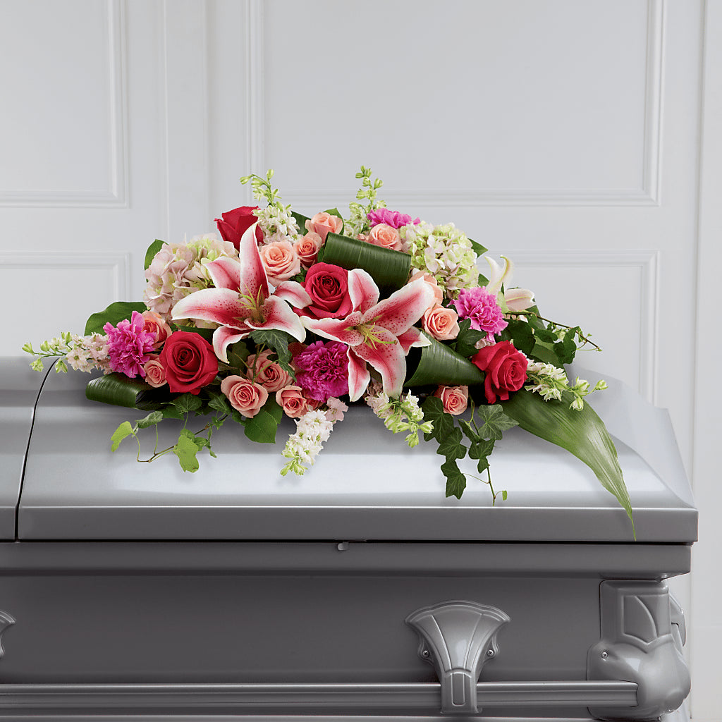 Splendid Grace Casket Spray – Lumaya Florals, Rock Hill SC