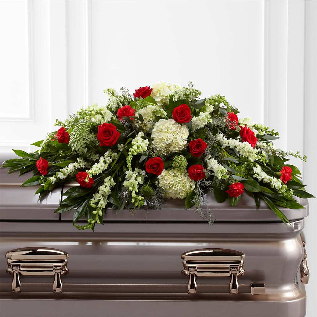 Sincerity Casket Spray – Lumaya Florals, Rock Hill SC