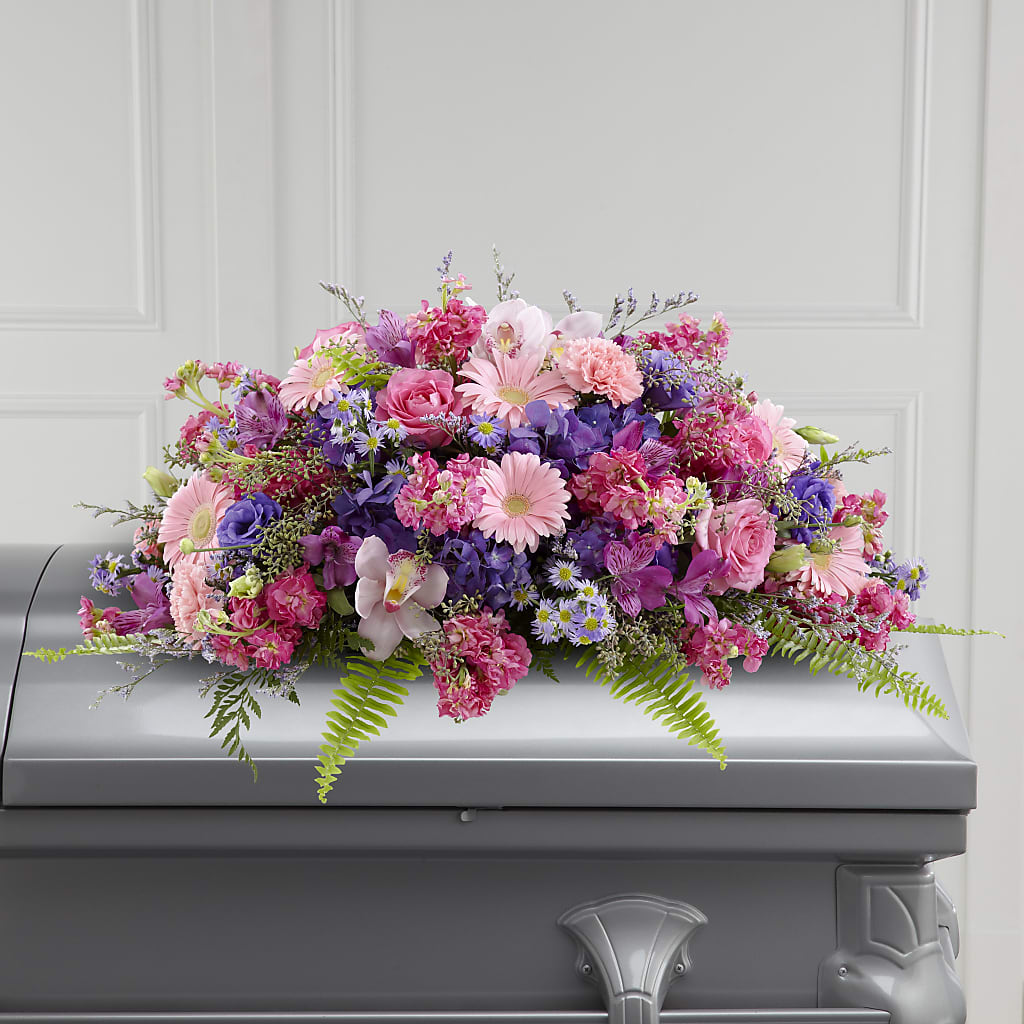 Glorious Garden Casket Spray – Lumaya Florals, Rock Hill SC
