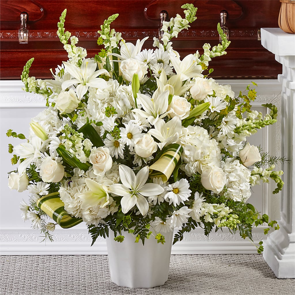 Thoughts of Tranquility Floor Basket – Lumaya Florals, Rock Hill SC