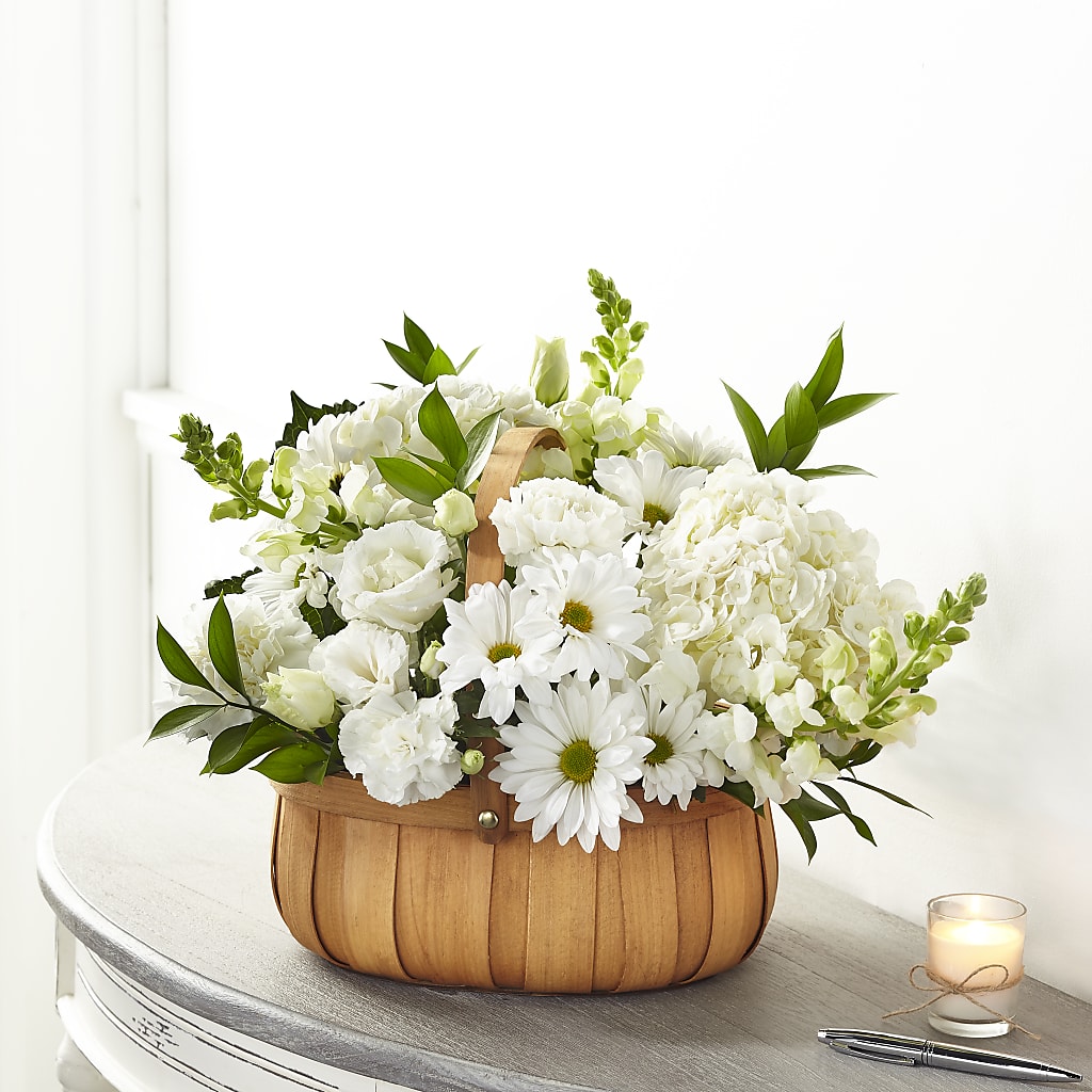 Pure Ivory Basket – Lumaya Florals, Rock Hill SC