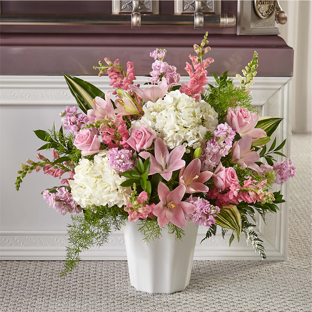 Simply Serene Floor Basket – Lumaya Florals, Rock Hill SC
