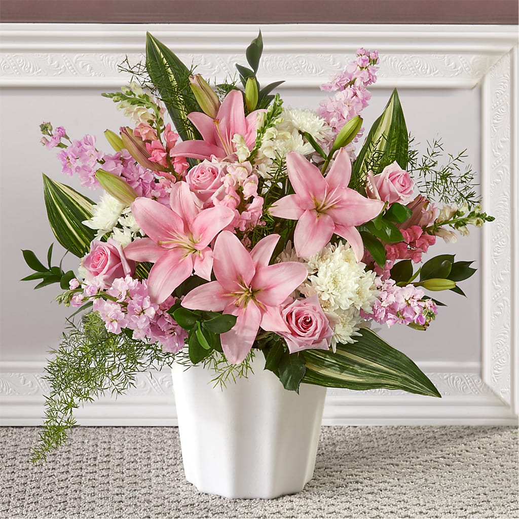 Simply Serene Floor Basket – Lumaya Florals, Rock Hill SC