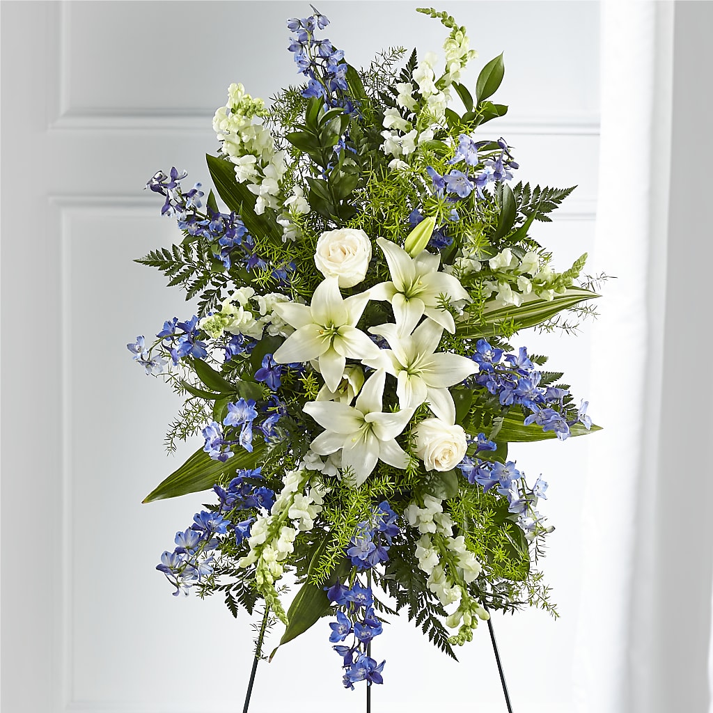 Faithful Friend Standing Spray – Lumaya Florals, Rock Hill SC