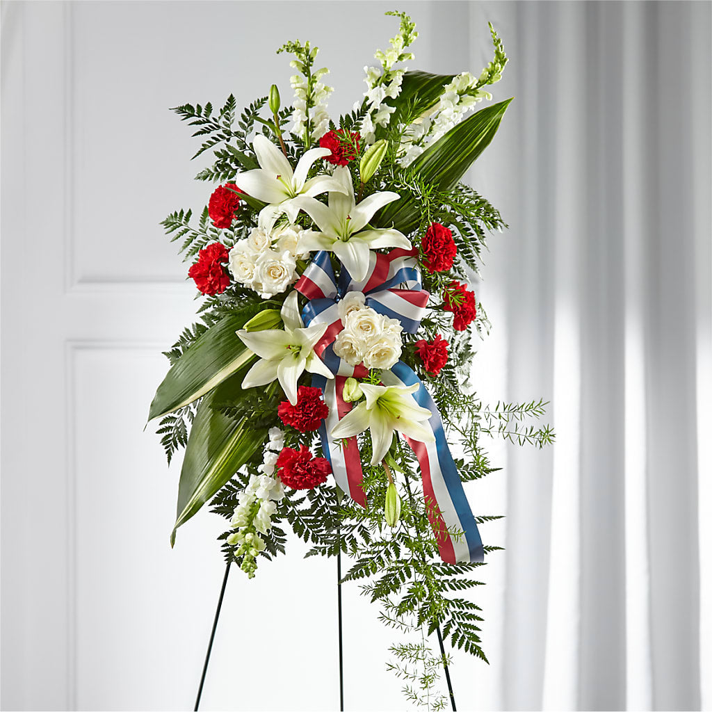 Stars of Life Standing Spray – Lumaya Florals, Rock Hill SC