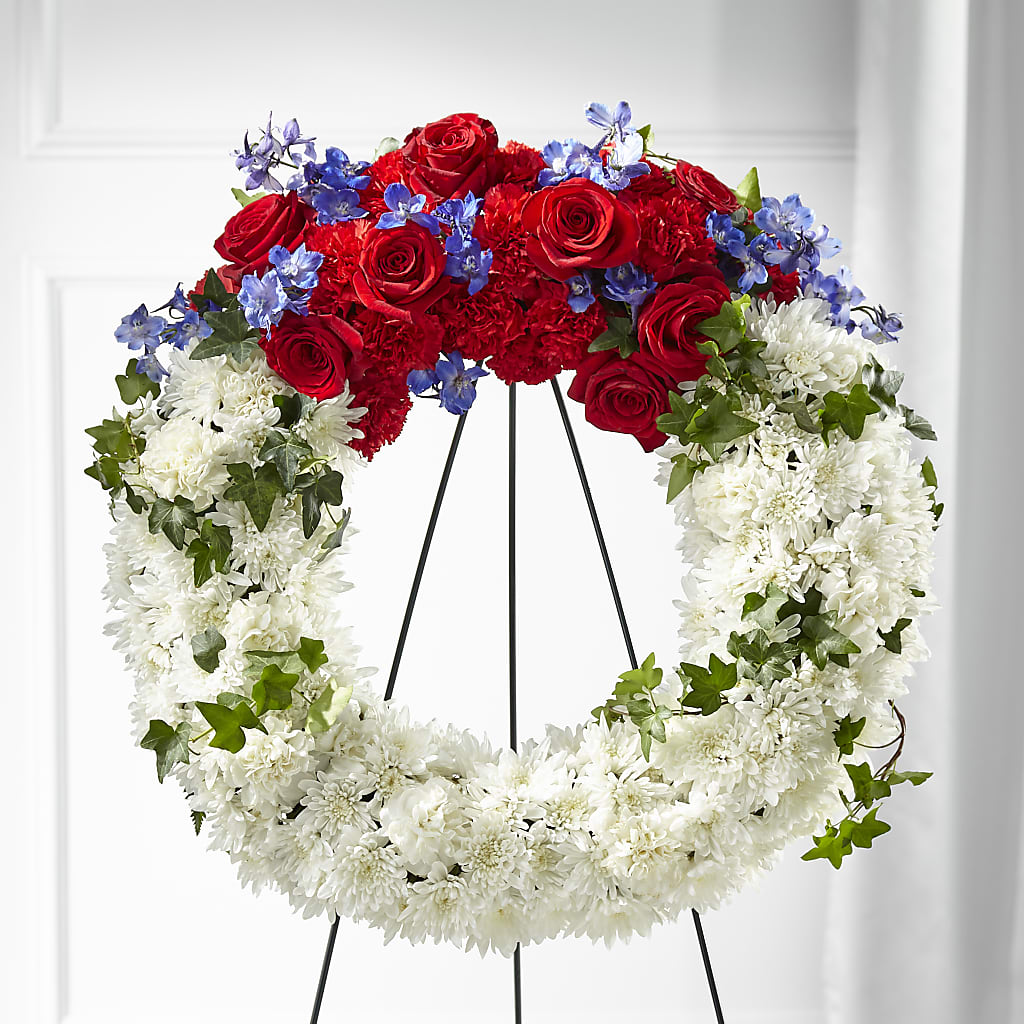 Patriotic Passion Wreath – Lumaya Florals, Rock Hill SC