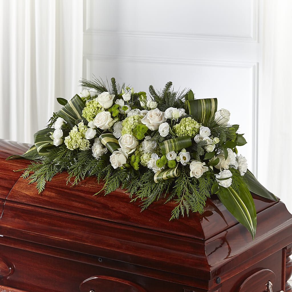 Hopeful Gesture Casket Spray – Lumaya Florals, Rock Hill SC