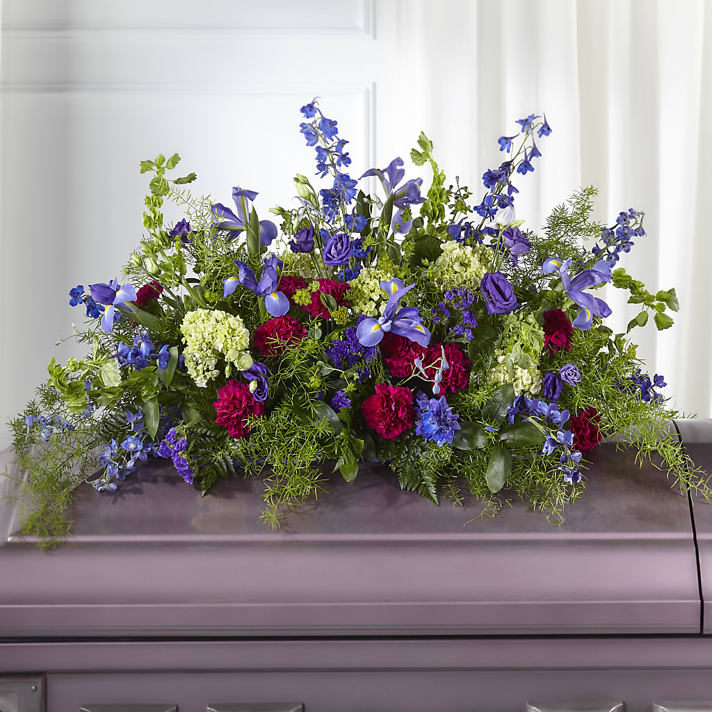 Always Treasured Casket Spray – Lumaya Florals, Rock Hill SC