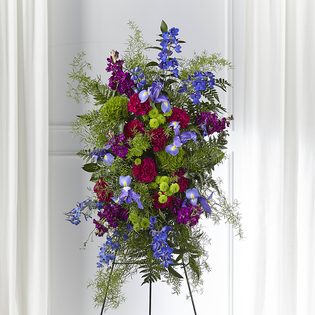 Heavenly Skies Standing Spray – Lumaya Florals, Rock Hill SC