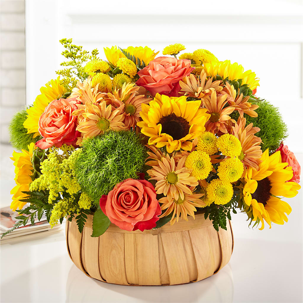 Harvest Sunflower Basket – Lumaya Florals, Rock Hill SC