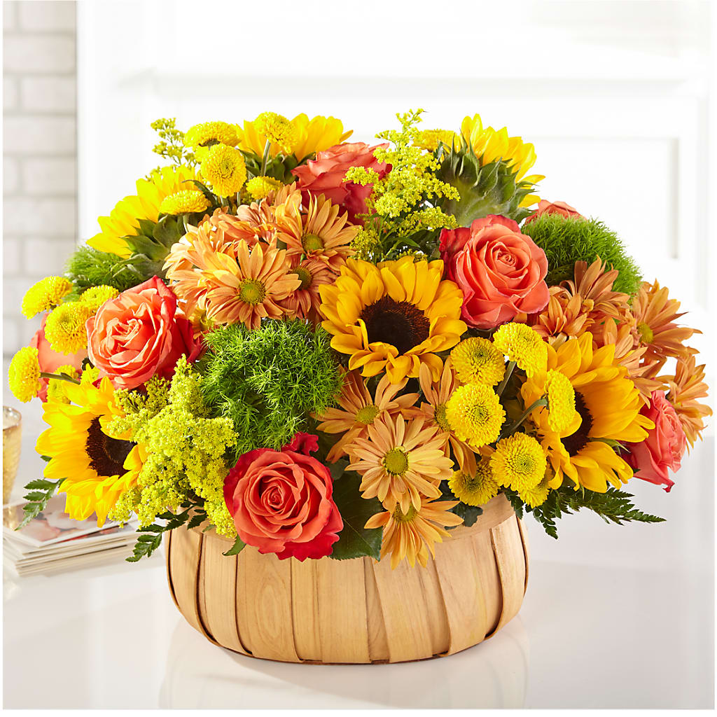 Harvest Sunflower Basket – Lumaya Florals, Rock Hill SC