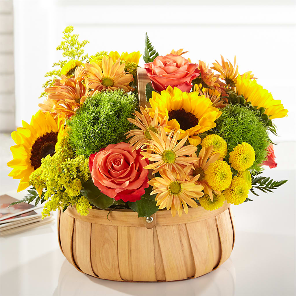 Harvest Sunflower Basket – Lumaya Florals, Rock Hill SC