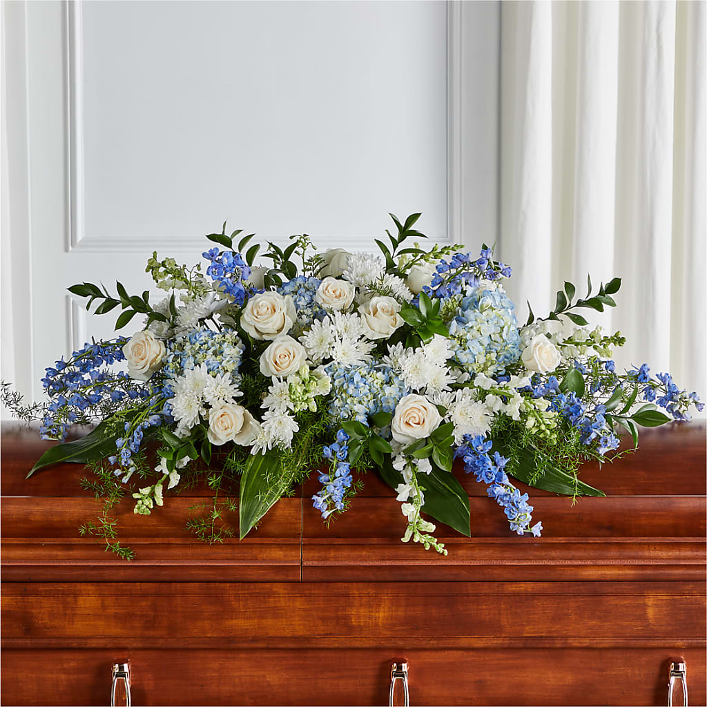 Timeless Essence Casket Spray – Lumaya Florals, Rock Hill SC