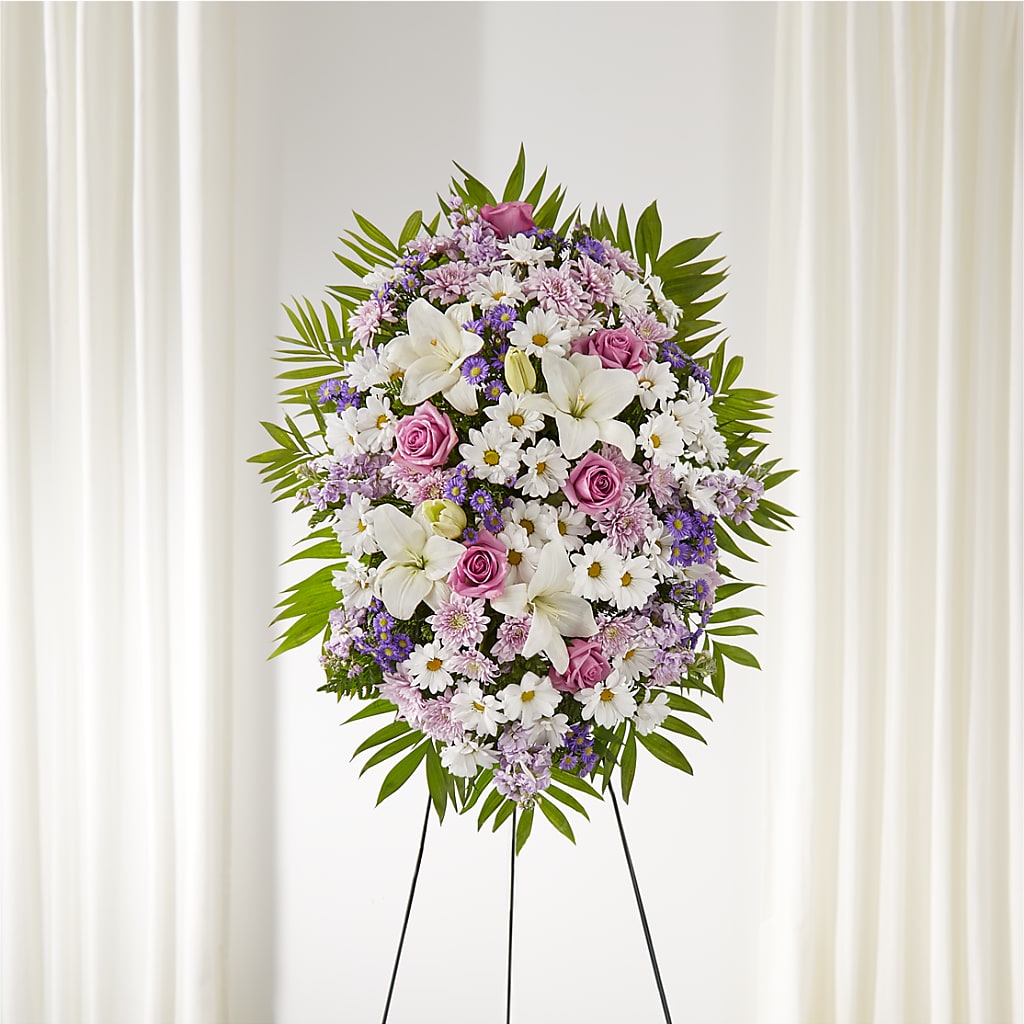 Surrounded by Love Standing Spray – Lumaya Florals, Rock Hill SC