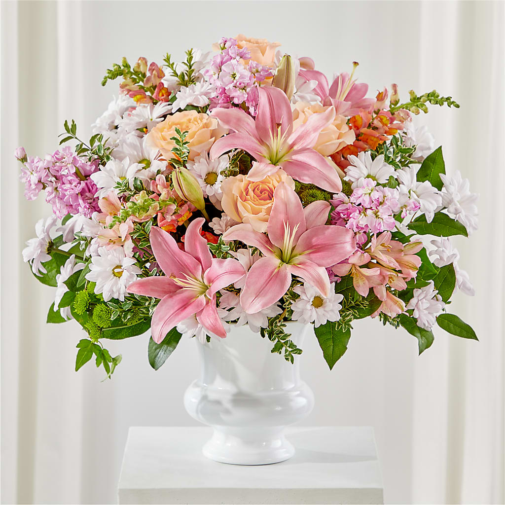 Heartfelt Gesture Urn Arrangement – Lumaya Florals, Rock Hill SC