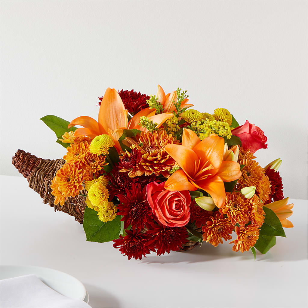Bouquet of Blessings Cornucopia – Lumaya Florals, Rock Hill SC