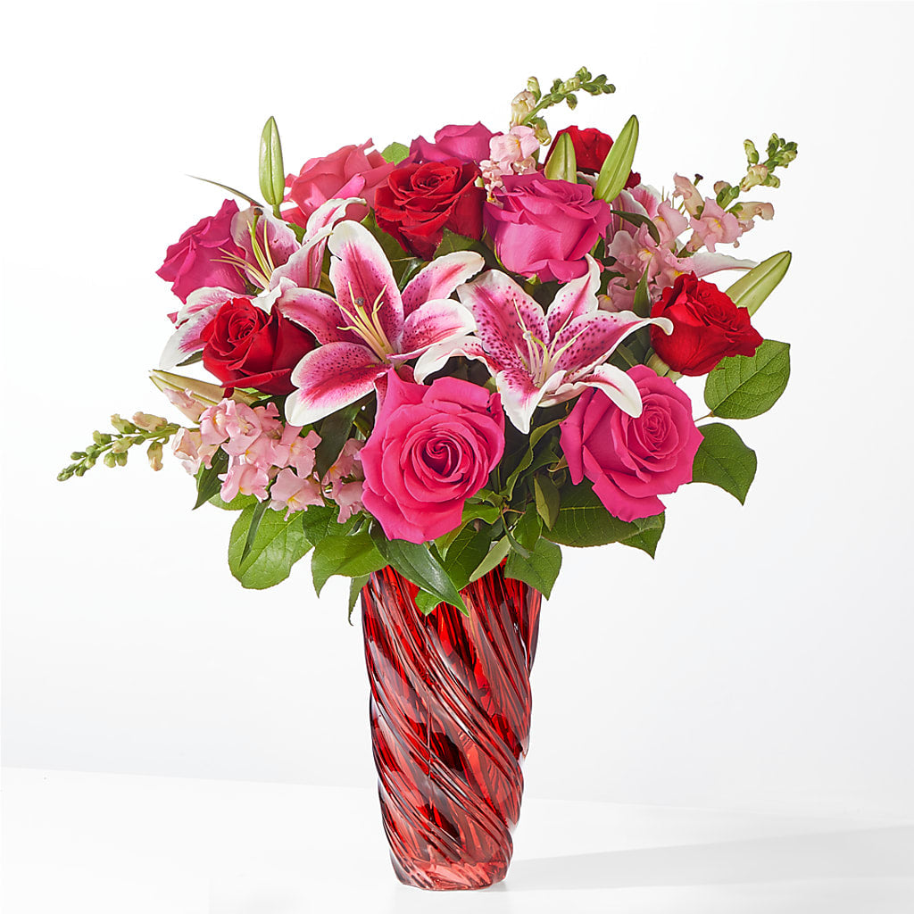 Always You Bouquet with Luxe Swirl Vase – Lumaya Florals, Rock Hill SC