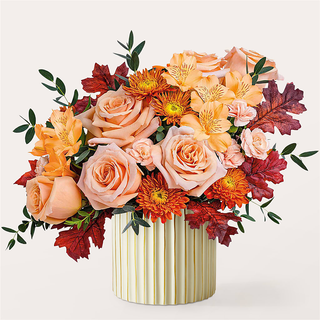 Spiced Latte Bouquet with Ivory Vase – Lumaya Florals, Rock Hill SC