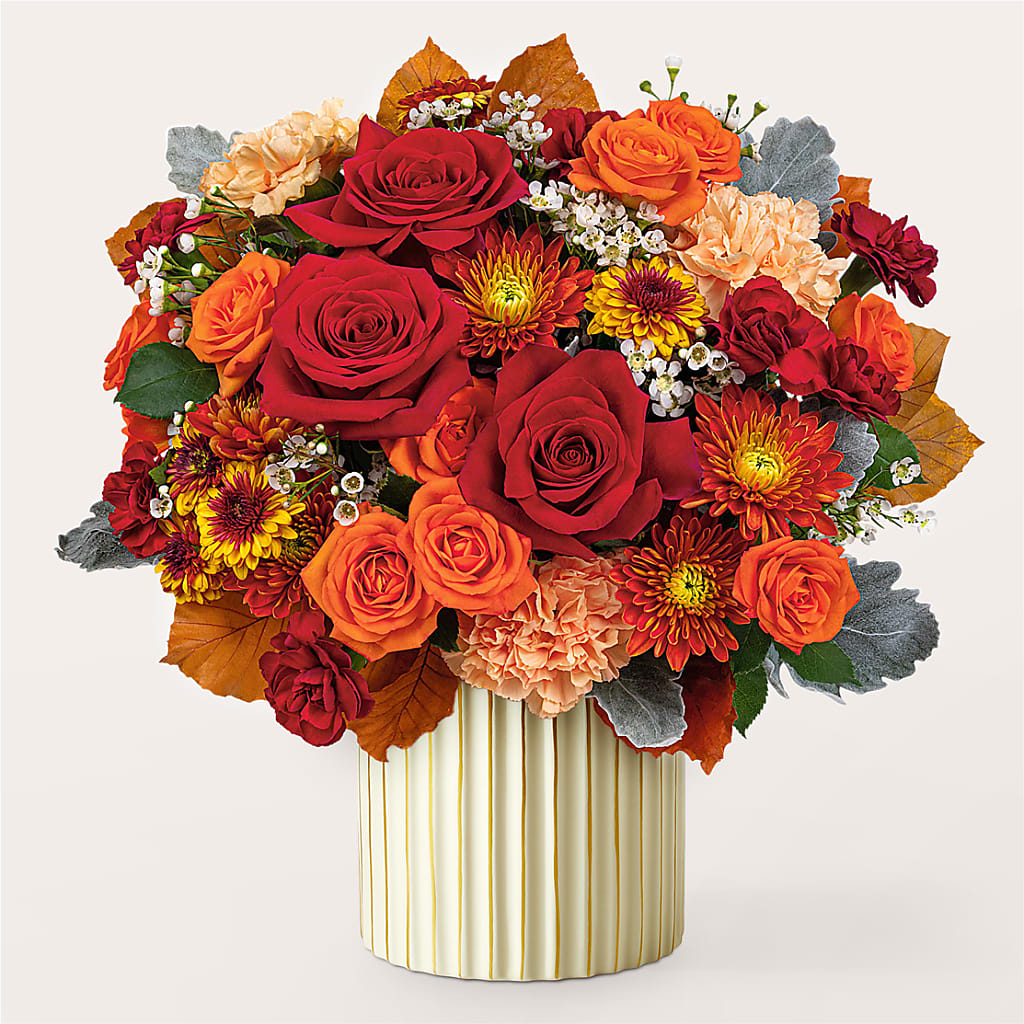 Merlot Bouquet with Ivory Vase – Lumaya Florals, Rock Hill SC