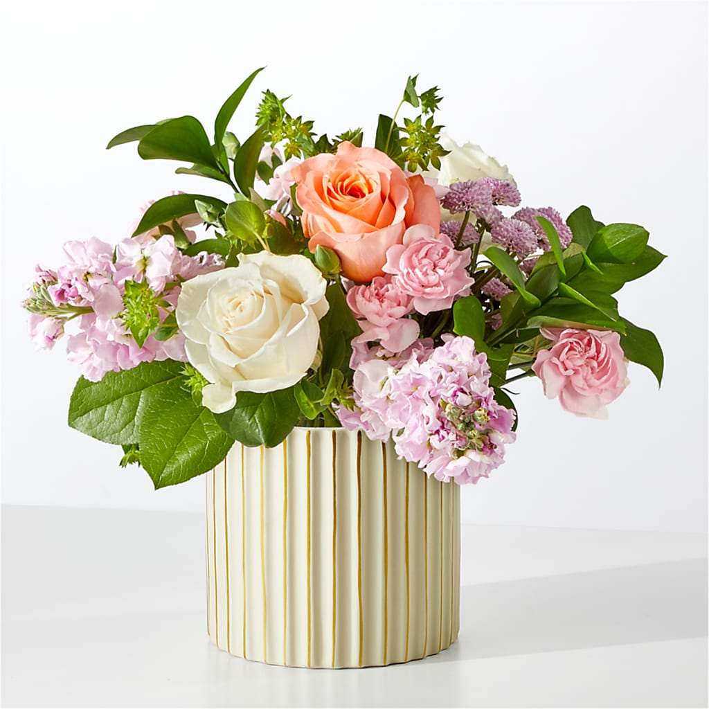 French Market Bouquet with Ivory Vase – Lumaya Florals, Rock Hill SC