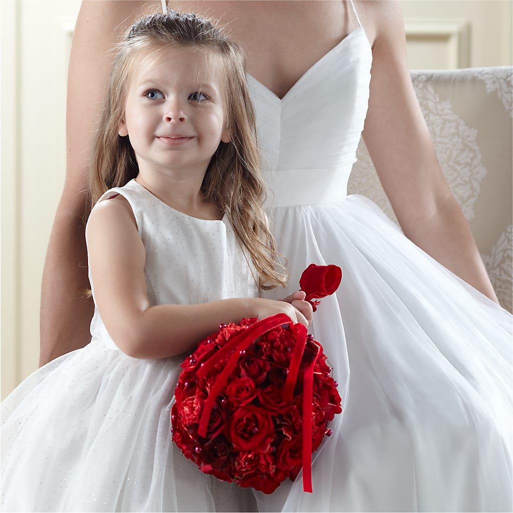 Pure at Heart Flower Girl Arrangement – Lumaya Florals, Rock Hill SC