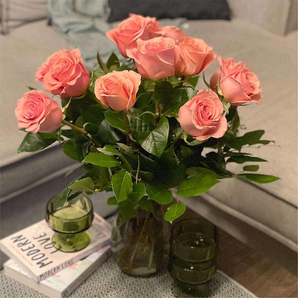 Long Stem Pink Rose Bouquet –  Lumaya Florals, Rock Hill SC