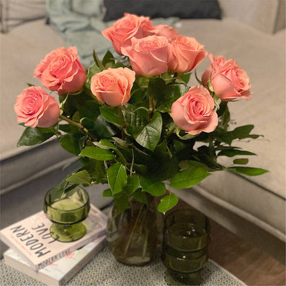 Long Stem Pink Rose Bouquet –  Lumaya Florals, Rock Hill SC