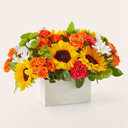 Sun-drenched Blooms Box Bouquet –  Lumaya Florals, Rock Hill SC
