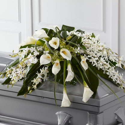 Angel Wings Casket Spray –  Lumaya Florals, Rock Hill SC