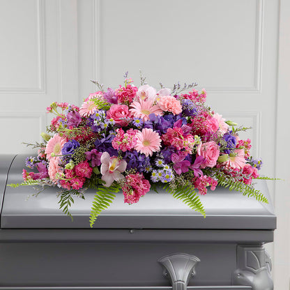 Glorious Garden Casket Spray –  Lumaya Florals, Rock Hill SC