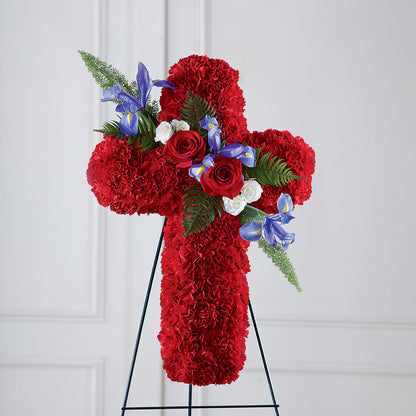 Faithful Hero Floral Cross –  Lumaya Florals, Rock Hill SC