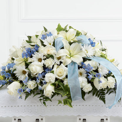 Tender Treasure Casket Spray –  Lumaya Florals, Rock Hill SC