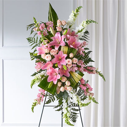 Elegant Embrace Standing Spray –  Lumaya Florals, Rock Hill SC