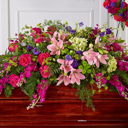Radiant Tribute Casket Spray –  Lumaya Florals, Rock Hill SC