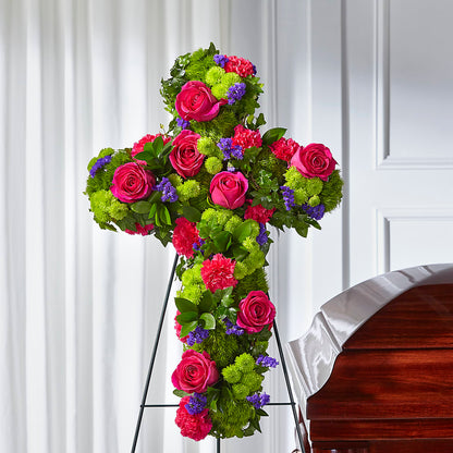 Tribute Rose Floral Cross –  Lumaya Florals, Rock Hill SC
