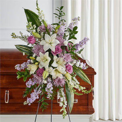 Grateful Hearts Standing Spray –  Lumaya Florals, Rock Hill SC
