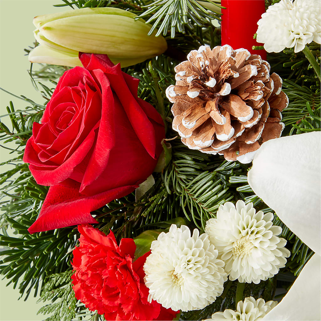 Seasonal Festivities Centerpiece –  Lumaya Florals, Rock Hill SC
