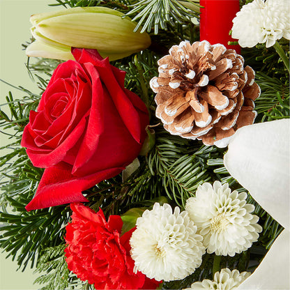 Seasonal Festivities Centerpiece –  Lumaya Florals, Rock Hill SC