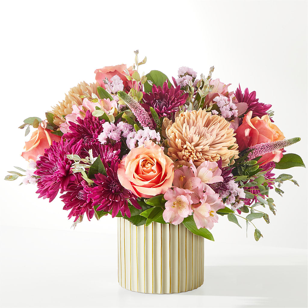 Berry Cobbler Bouquet with Ivory Vase –  Lumaya Florals, Rock Hill SC