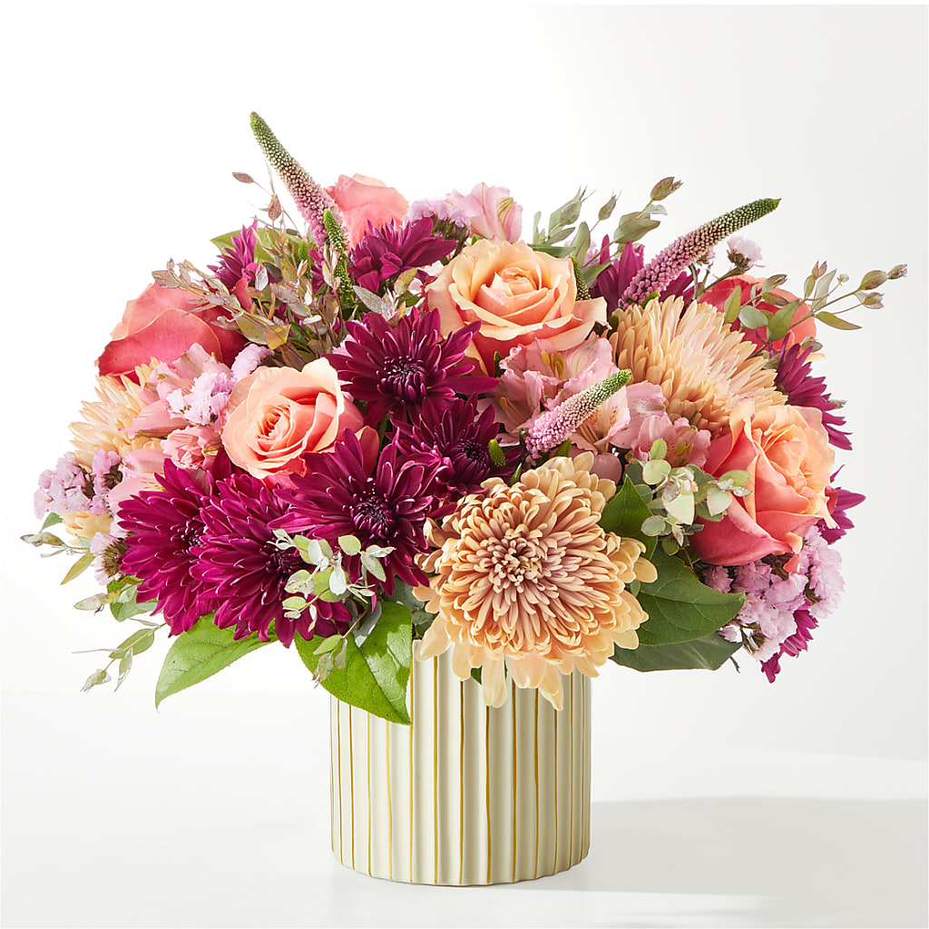 Berry Cobbler Bouquet with Ivory Vase –  Lumaya Florals, Rock Hill SC