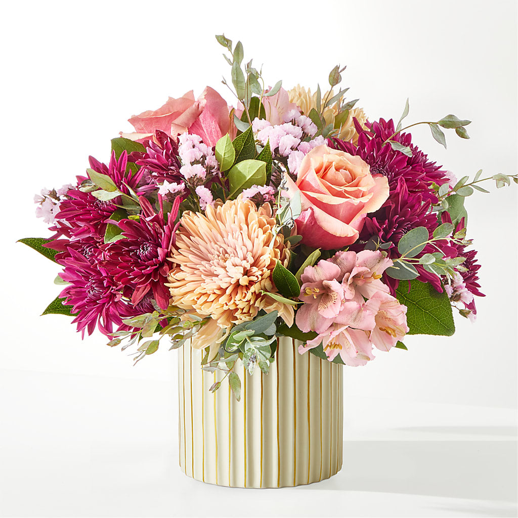 Berry Cobbler Bouquet with Ivory Vase –  Lumaya Florals, Rock Hill SC