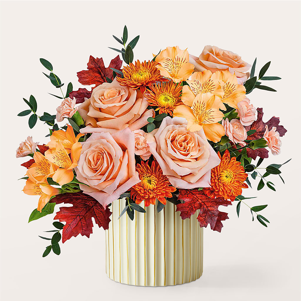 Spiced Latte Bouquet with Ivory Vase –  Lumaya Florals, Rock Hill SC
