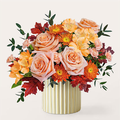 Spiced Latte Bouquet with Ivory Vase –  Lumaya Florals, Rock Hill SC