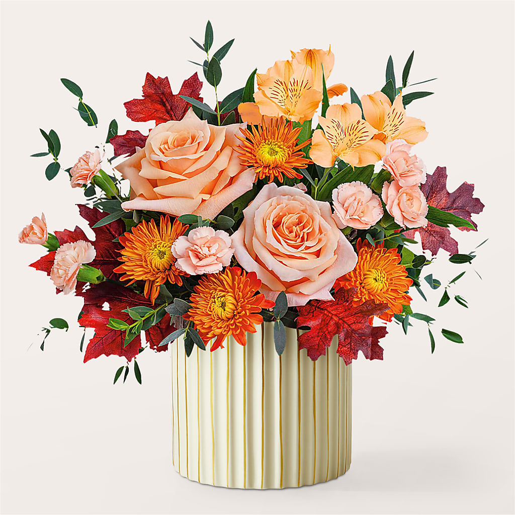 Spiced Latte Bouquet with Ivory Vase –  Lumaya Florals, Rock Hill SC