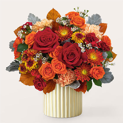 Merlot Bouquet with Ivory Vase –  Lumaya Florals, Rock Hill SC