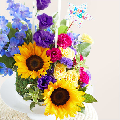 Star of the Day Floral Cake –  Lumaya Florals, Rock Hill SC