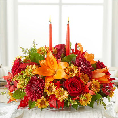 Autumn's Embrace Centerpiece –  Lumaya Florals, Rock Hill SC