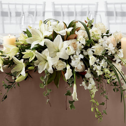 White Linen Arrangement –  Lumaya Florals, Rock Hill SC