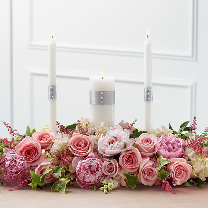 Worldwide Romance Unity Candle Arrangement –  Lumaya Florals, Rock Hill SC